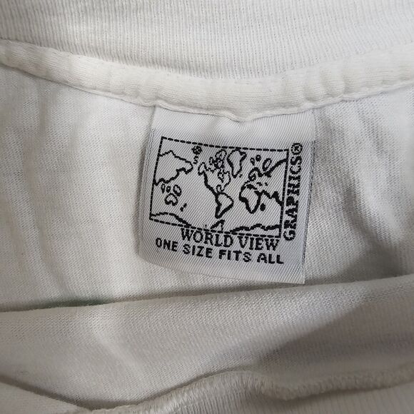 Vintage World View Tshirt XXL Peace Love Harmony Coexist 90s Single Stitch Retro - Picture 5 of 13